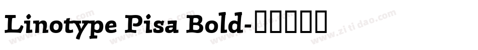 Linotype Pisa Bold字体转换